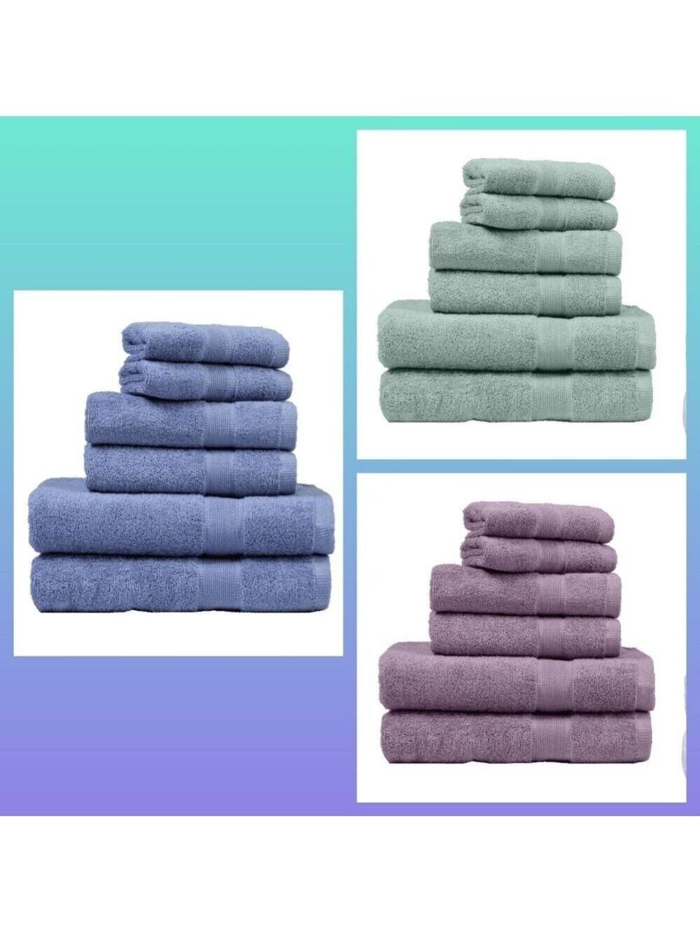 HEIDI & OAK 6-PIECE 100% RINGSPUN COTTON TOWEL SET